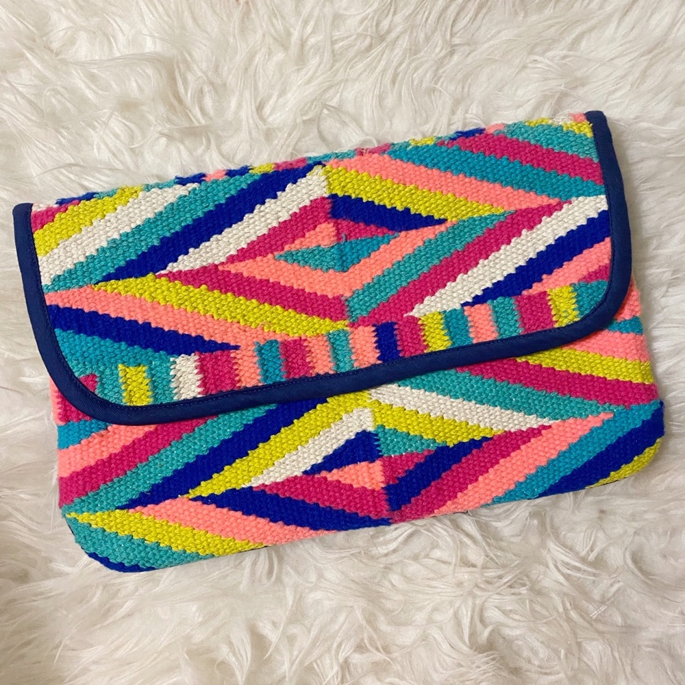 NWOT Oysho Embroidered Clutch